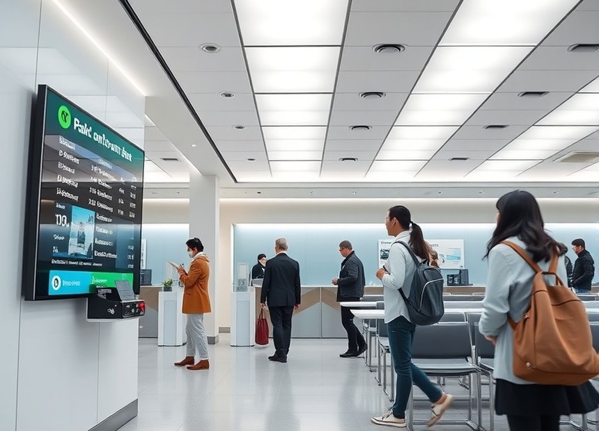 銀行店舗の受付番号表示